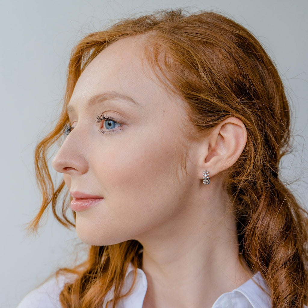 Elegant Leaf Hook Earrings - Ornaments Co - 18K Gold Plated