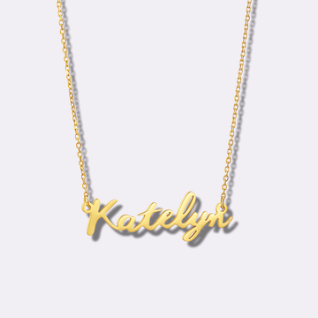 Signature Name Necklace - Ornaments Co - 18K Gold Plated